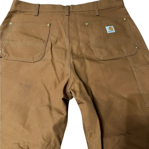 Carhartt B01 BRN Double Knee Duck Work Pants Men’s 38x34 Made USA